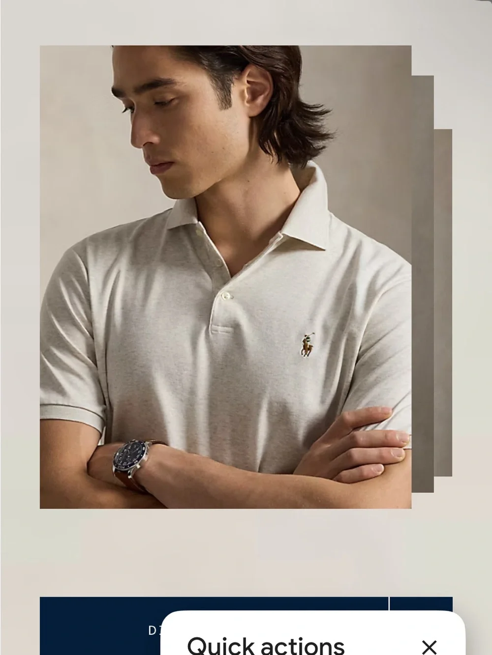 Ralph Lauren Cream Polo Shirt with Signature Pony